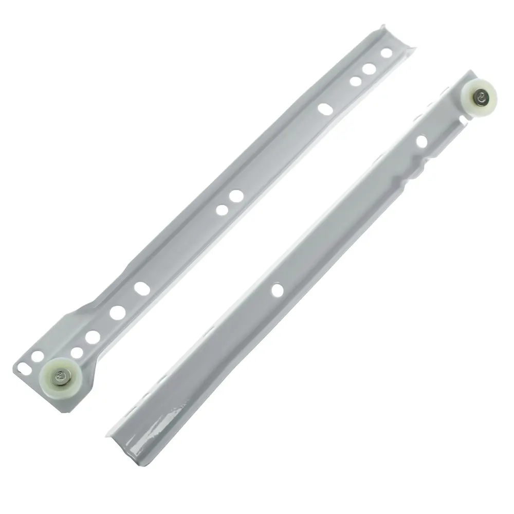 Направляющие роликовые DS 03W.1 350 мм, металл/пластик, цвет белый BOYARD STLM-2051964