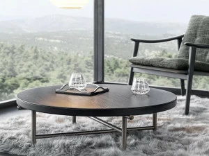 Minotti Круглый журнальный столик для гостиной Torii