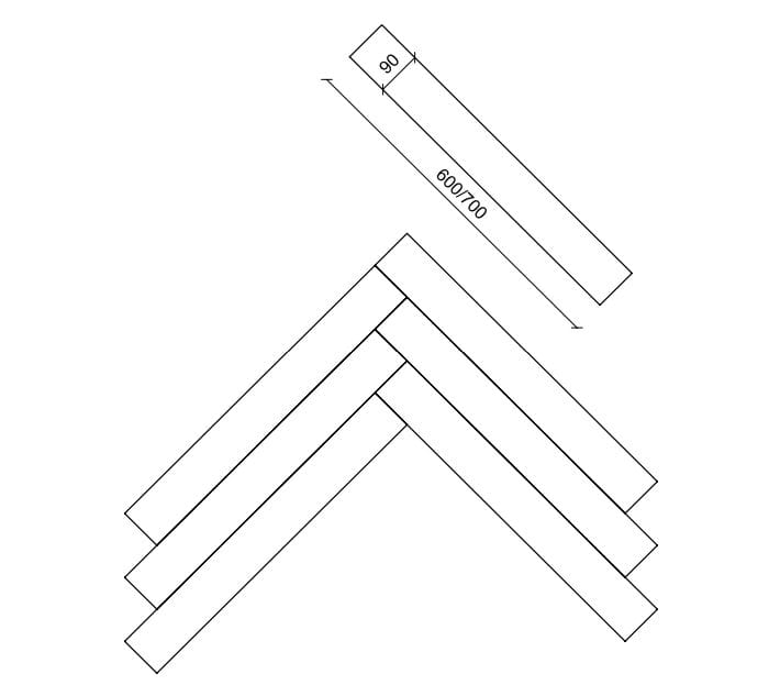 Паркет из лиственницы Bassano Parquet геометрия-Шипы ARCH-00006783 - Вид №2