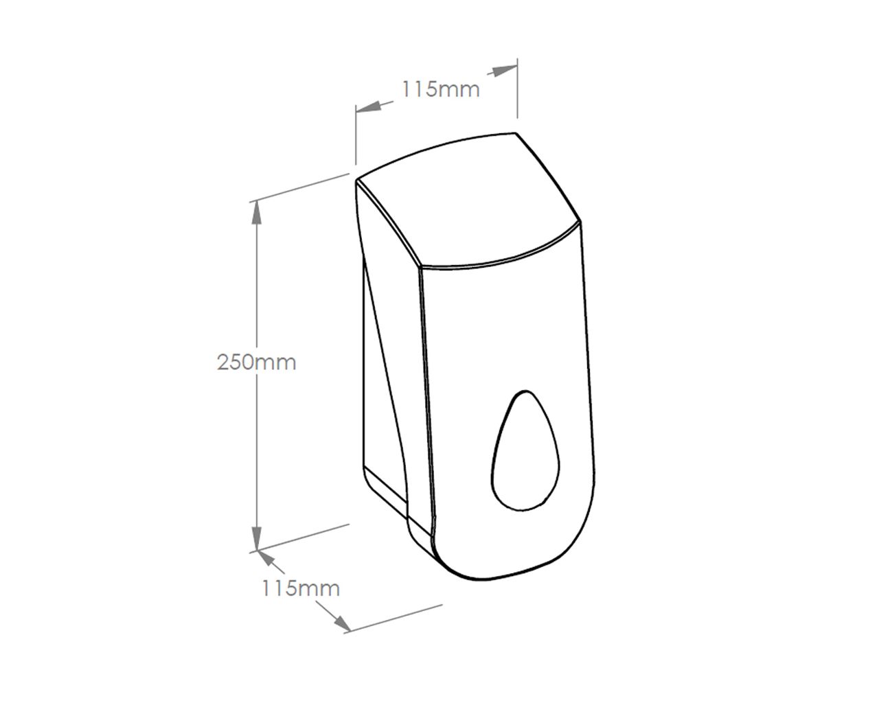 DTR401 Дозатор TOP MAXI spray для одноразовых картриджей 1000 мл, АБС-пластик, белый, красное окошко Merida  - Вид №1