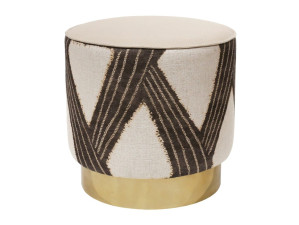 Круглый пуф из ткани