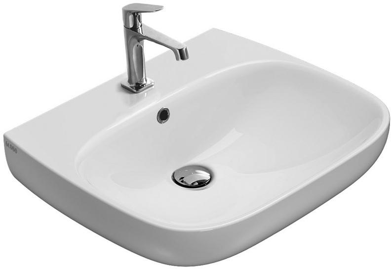 Ge046/47/60/61/70 bi Подвесная раковина настенная овальная Ceramica Globo Genesis белая - Вид №1