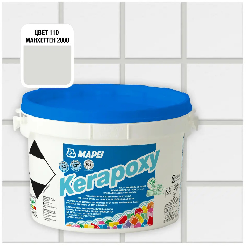 90361673 Эпоксидная затирка Mapei Kerapoxy 110 Манхэттен 2000, 2 кг STLM-0943965