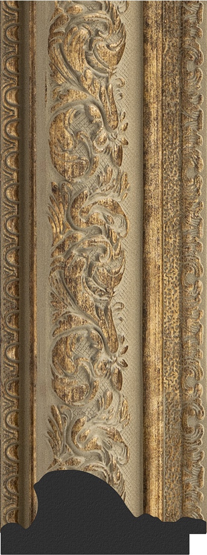 BY 4253 Зеркало с гравировкой в багетной раме - виньетка античная бронза 109 mm EVOFORM Exclusive-G - Вид №3