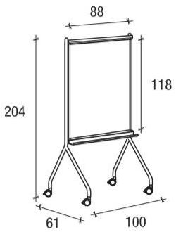 Sesta Доска офисная на колесиках Blog Bg-l90 - Вид №2