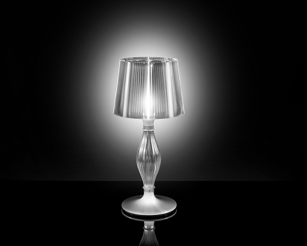 Настольная лампа Liza Prisma от Slamp SLAMP КЛАССИЧЕСКИЕ 244887 Прозрачный;серебро  - Вид №1