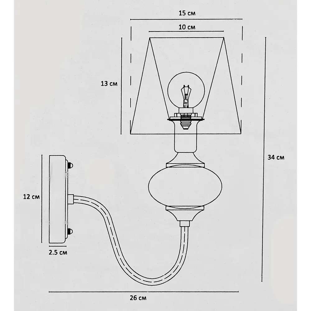 Бра Arte Lamp Hazel, цвет хром/белый 82717055 STLM-2116630  - Вид №10