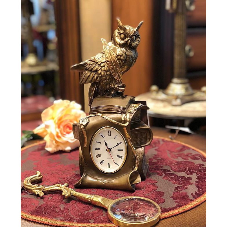 41043 Часы настольные Ученый филин Бронза BOGACHO 4627138243022 - Вид №9