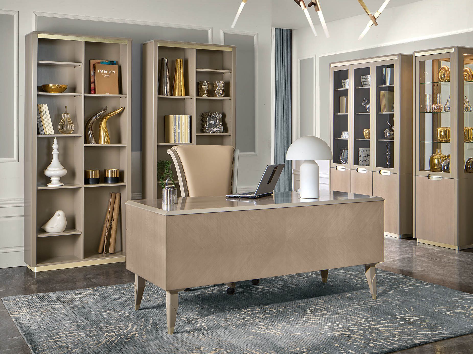 Кожаное вращающееся кресло с подлокотниками GUERRA VANNI Studio Privè ARCH-00152079 - Вид №1