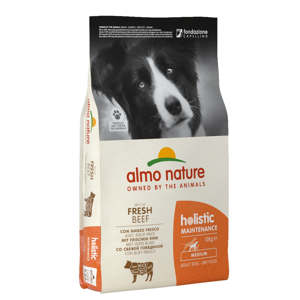 ПР0059745 Корм для собак Holistic-M-Maintenance для средних пород, говядина сух. 12кг Almo Nature 