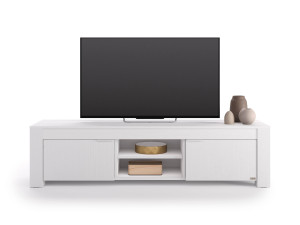 Низкий ТВ-шкаф из белого ясеня