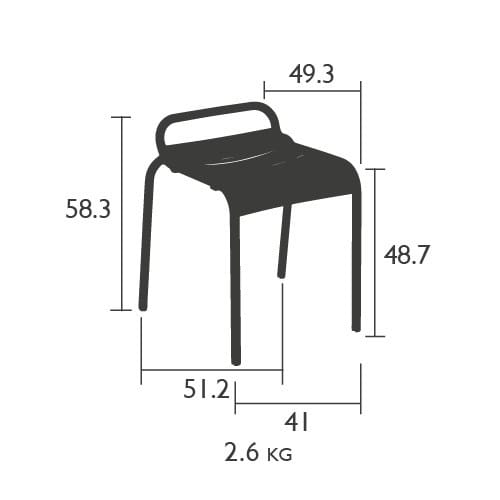 Алюминиевый штабелируемый садовый стул Fermob Luxembourg ARCH-00126041 - Вид №4
