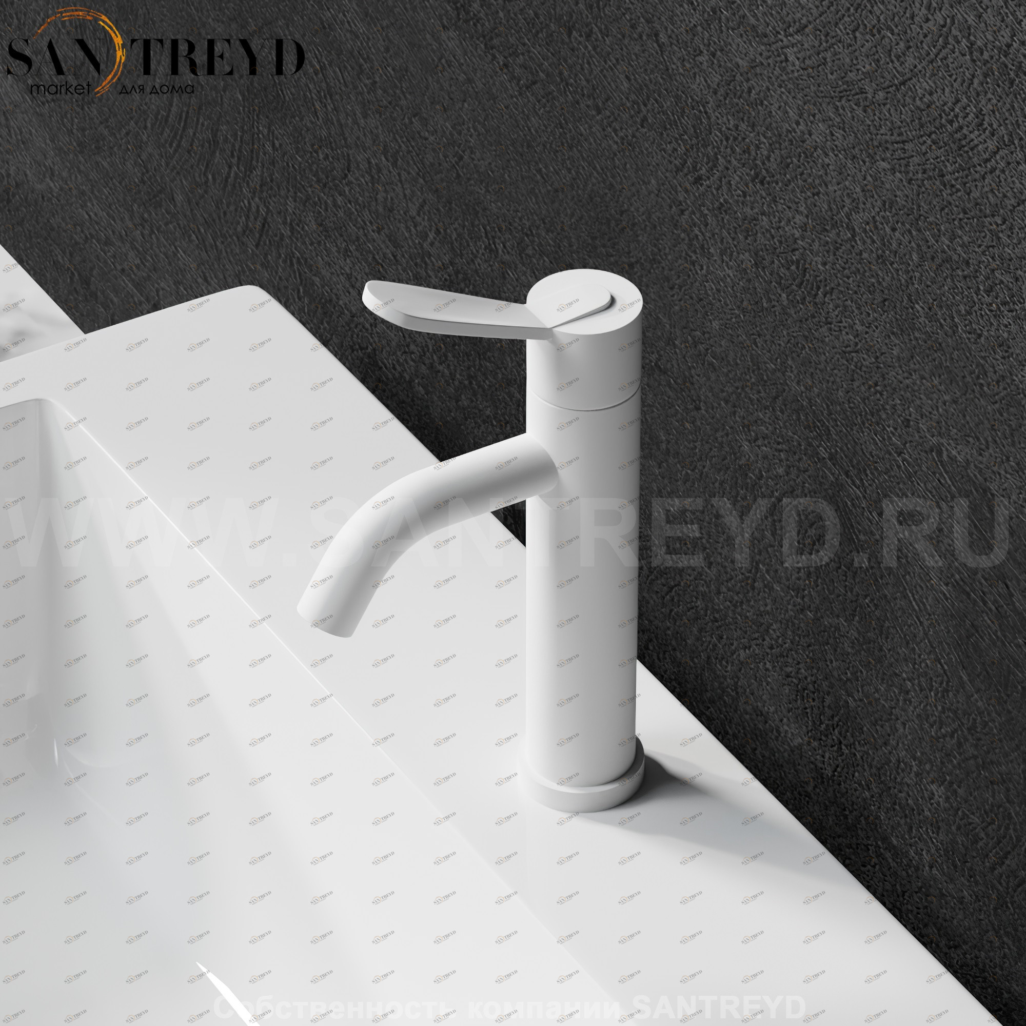 Смеситель FEZ 115 мм для раковины белый матовый Agape ARUB10012SLZ