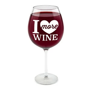Бокал для вина 750 мл I love more wine BIGMOUTH ДИЗАЙНЕРСКИЕ 00-3862989 Прозрачный