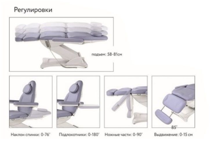 38561 Косметологическое кресло МК70 (3 мотора) TMprofi  - Вид №2