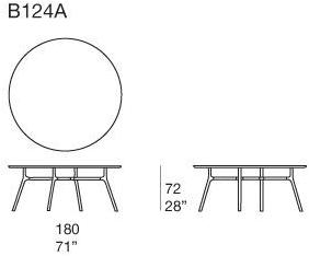 Paola Lenti Круглый обеденный стол из мрамора Nesso B124a - Вид №1