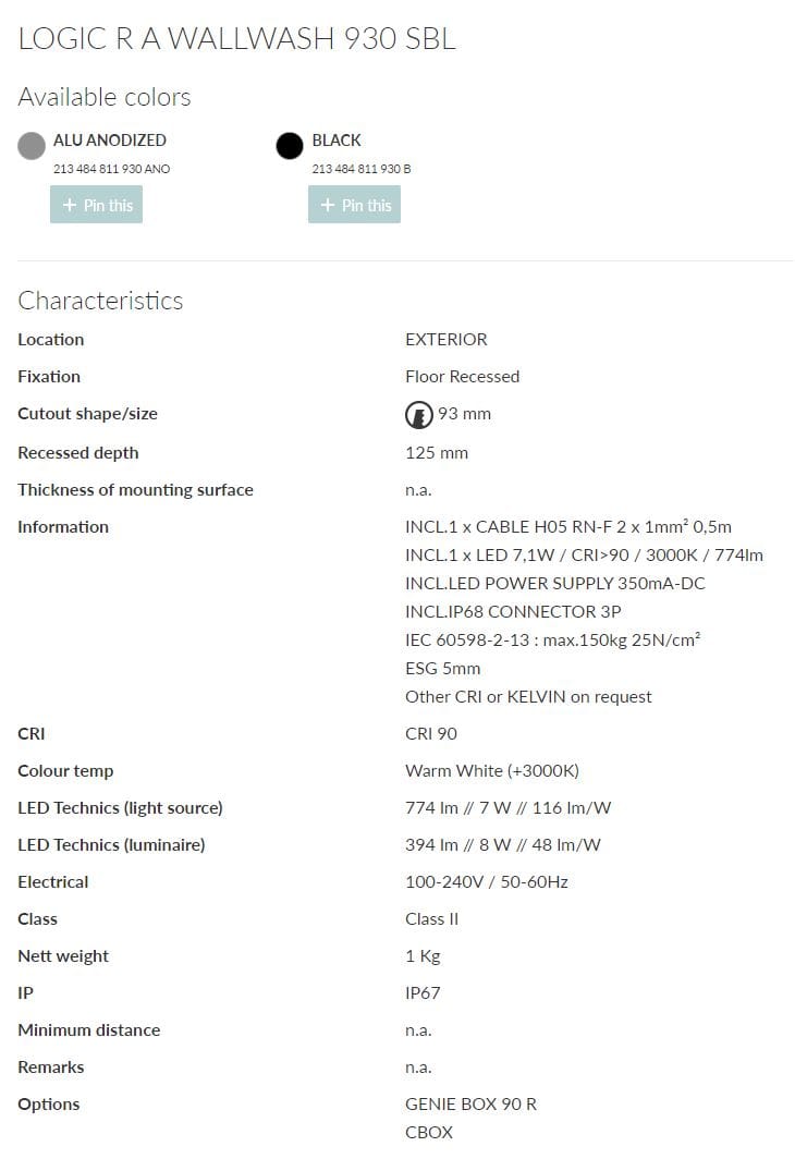 Напольный напольный напольный заполнитель Сид Deltalight Logic ARCH-00029404 - Вид №18