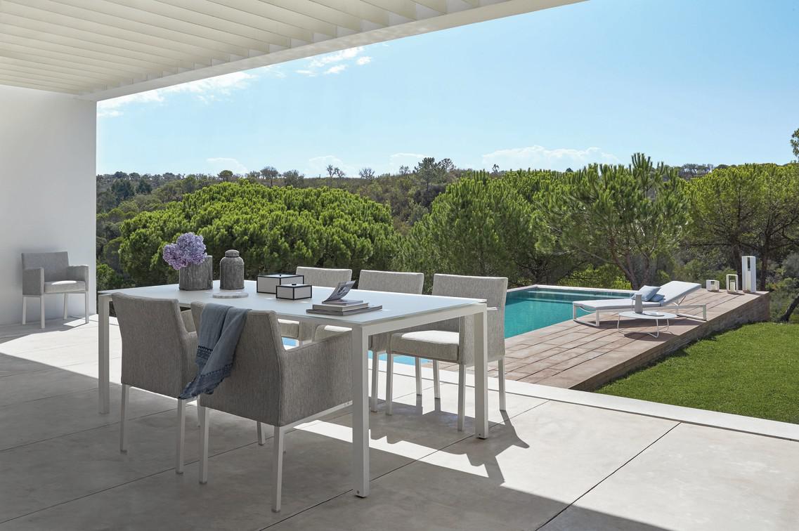 Стул белый лотос смоки Manutti Liner MNST843 - Вид №1