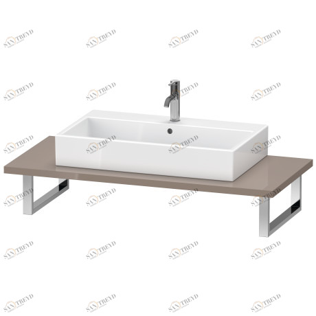 LC104C08686 Консоль для накладной и встраиваемой сверху раковины компакт, Толщина консоли 30 мм L-Cube #LC104C 480 мм Капучино глянцевый лак Duravit