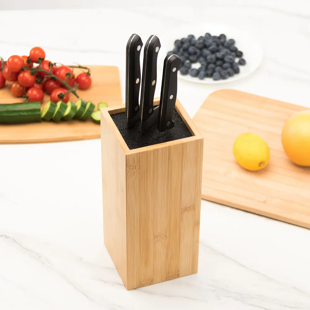 Подставка для ножей 10.3x23x10.3 см бамбук цвет натуральный Santreyd STLM-2167345 - Вид №4