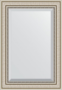 BY 1278 Зеркало с фацетом в багетной раме - серебряный акведук 93 mm EVOFORM Exclusive