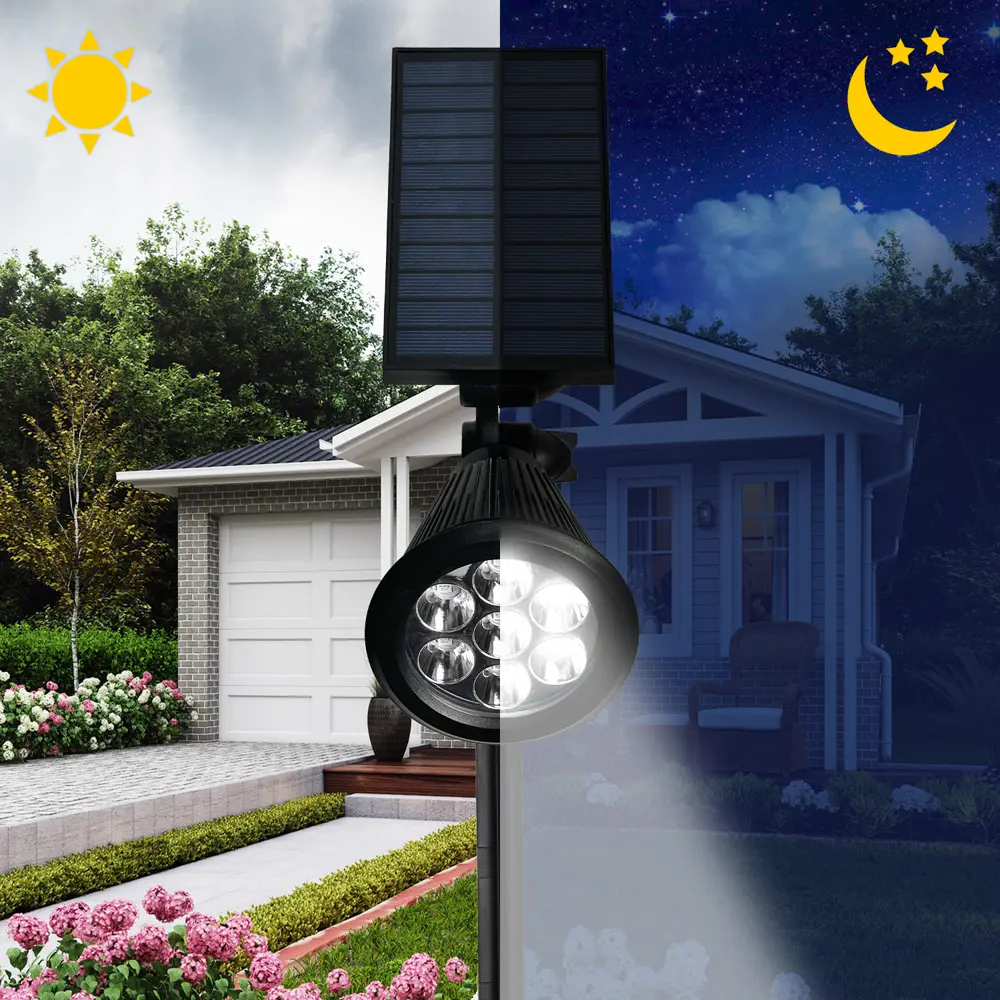 Светильник светодиодный уличный Duwi Solar LED на солнечных батареях 5 режимов 1.5Вт 6500К+RGB IP65 датчик освещения черный 83972971 STLM-2111070  - Вид №2