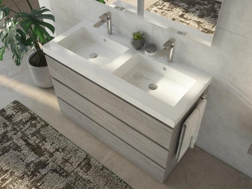 LEGNOBAGNO Тумба под умывальник, двойная из нпл Freedom lineare sun-id-1470872 - Вид №1