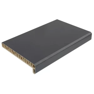 91694224 Подоконник Prime с заглушкой 2000x350мм антрацит гладкий STLM-1504069