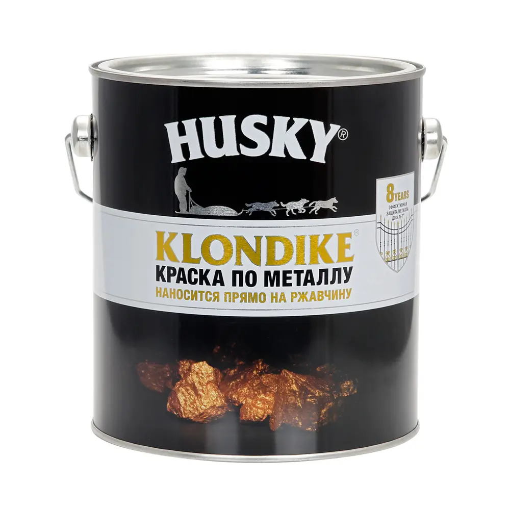 Husky Klondike - Молотковая краска по металлу серый металлик 2,5 л 84391794 STLM-0049039 - Вид №1