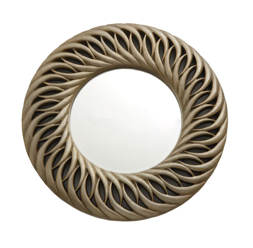 Зеркало круглое резное бежевоеQuinta PUSHA ДИЗАЙНЕРСКИЕ, СОЛНЦЕ 062660 Золото  - Вид №1