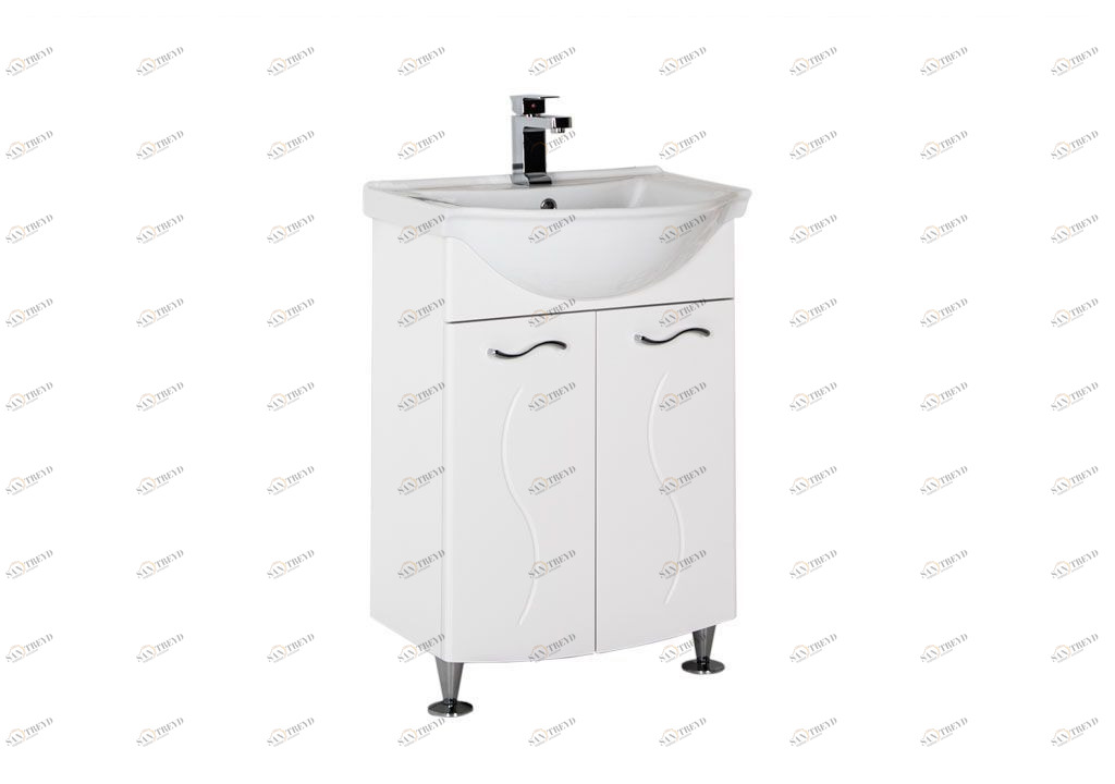 Тумба с раковиной Aquanet Моника 60 белый 0018676900183022