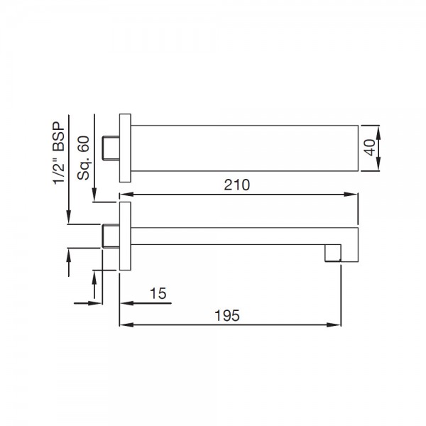 SPT-BLM-45429 Излив для ванны Artize Le Blanc Матовый черный  - Вид №1