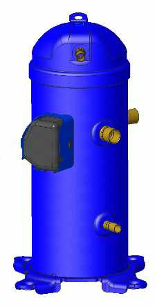 Danfoss H серия — Герметичные спиральные компрессоры, R410A HRH044U4LP6 Компрессор спиральный 121L1358  - Вид №10