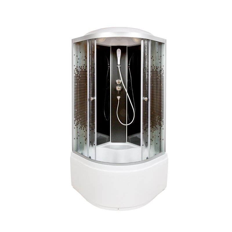 BМ4590 N LED BLACK Душевая кабина DETO Серия ВМ L 810 стандартная BLACK