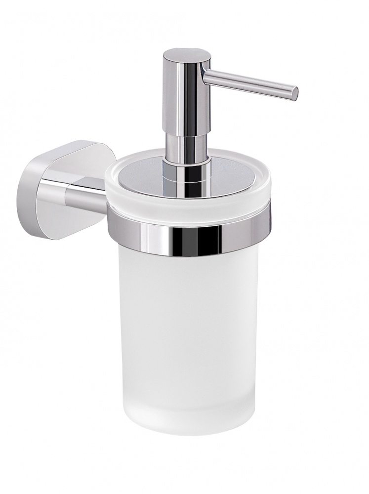 BE81(13) Gedy G-Bernina, настенный стеклянный дозатор, цвет хром 