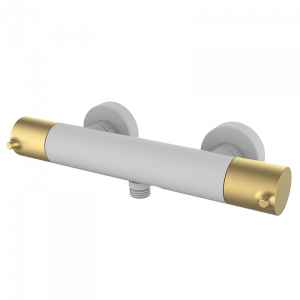47310417 PREMIUM Белый мужчина душ термостатический Белое Матовое Золото GRB MIXERS