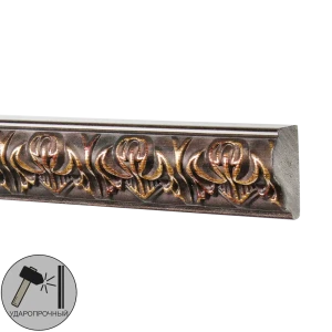 Молдинг настенный полистирол Decomaster 101В-966 коричневый 15х33х2000 мм