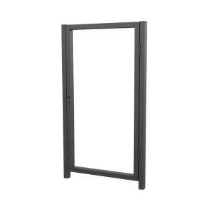 Калитка из профнастила 100x200 см 80x60 мм правая универсальная RAL 7024 серый