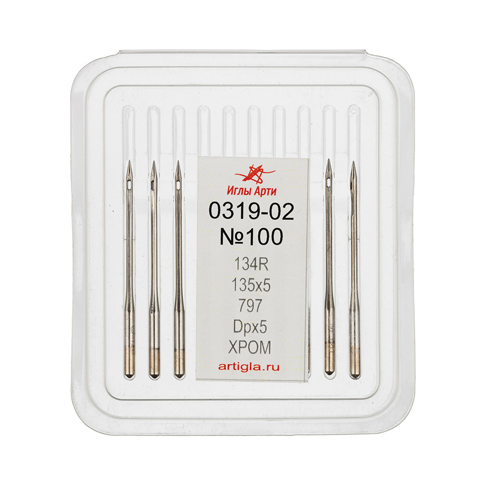 319-02 (№90-150) Иглы для пром. шв. машин 100 шт №100 АРТИ 