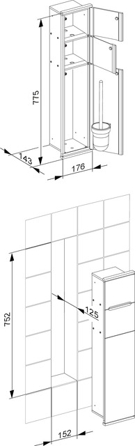 44964011702 Туалетный ёрш с ручкой KEUCO Plan Integral - Вид №2