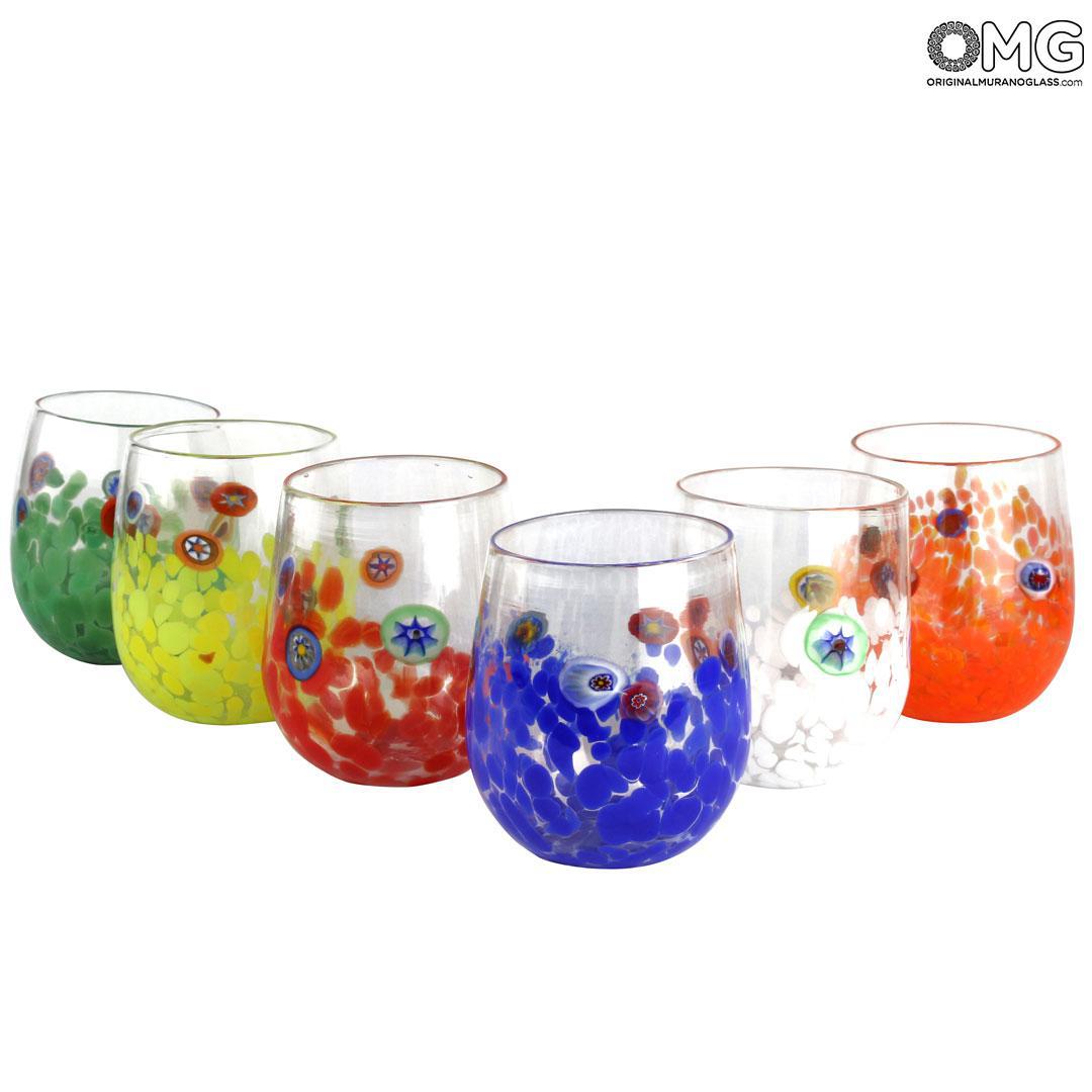 4357 ORIGINALMURANOGLASS Набор из 6 стаканов Аллегро - муранское стекло 8 см  - Вид №1