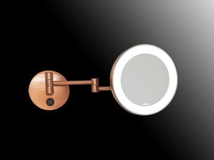 Настенное круглое увеличительное зеркало со встроенным освещением