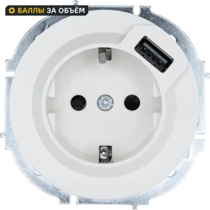 Розетка USB встраиваемая Osen с заземлением цвет белый 89424787 STLM-2049070