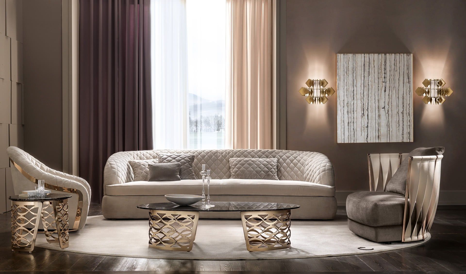 Овальный мраморный журнальный столик для гостиной Cantori Isidoro ARCH-00031547 - Вид №2