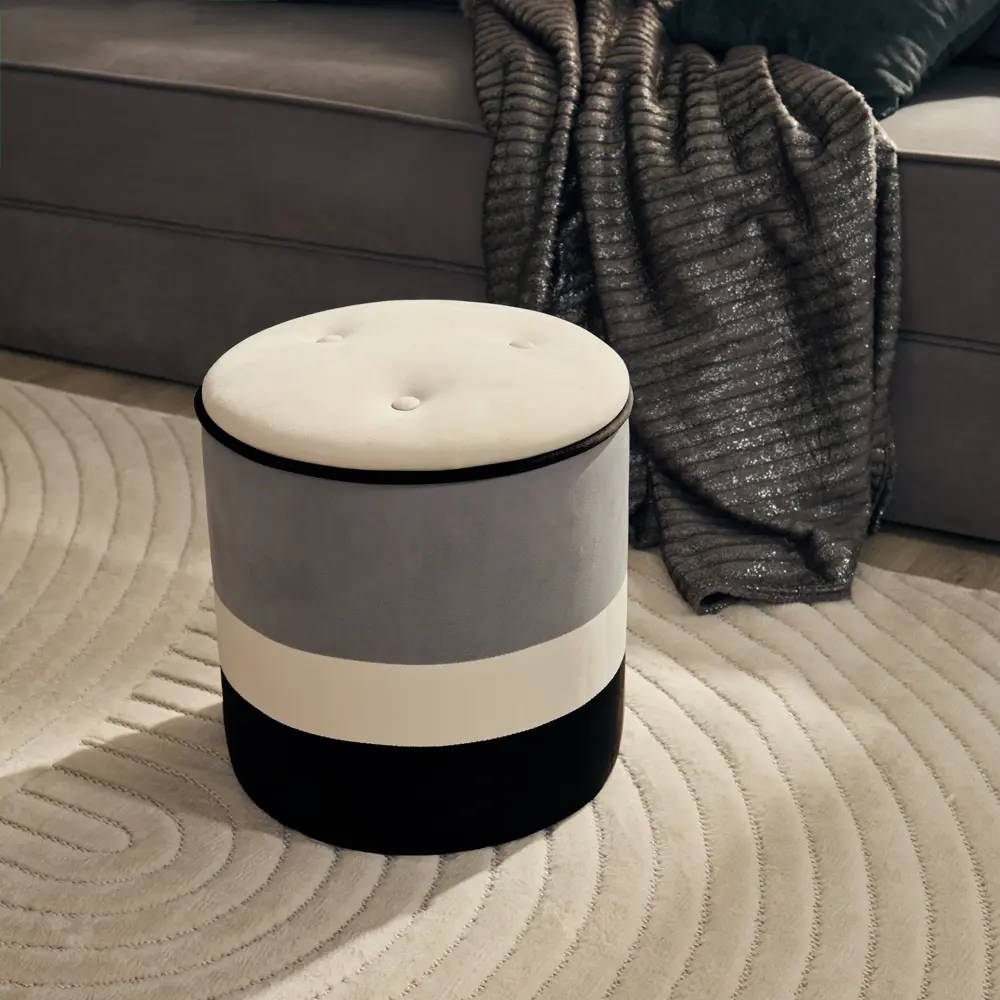 Santreyd Пуф велюр монохром - стильный акцент для современного интерьера 89392849 STLM-1496575 - Вид №4