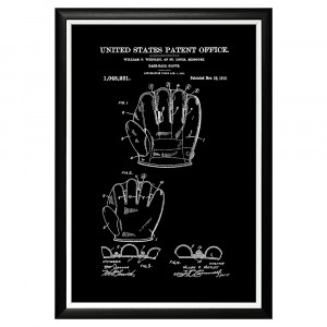 896521258_1818 Арт-постер «Патент на бейсбольные перчатки, 1912» Object Desire
