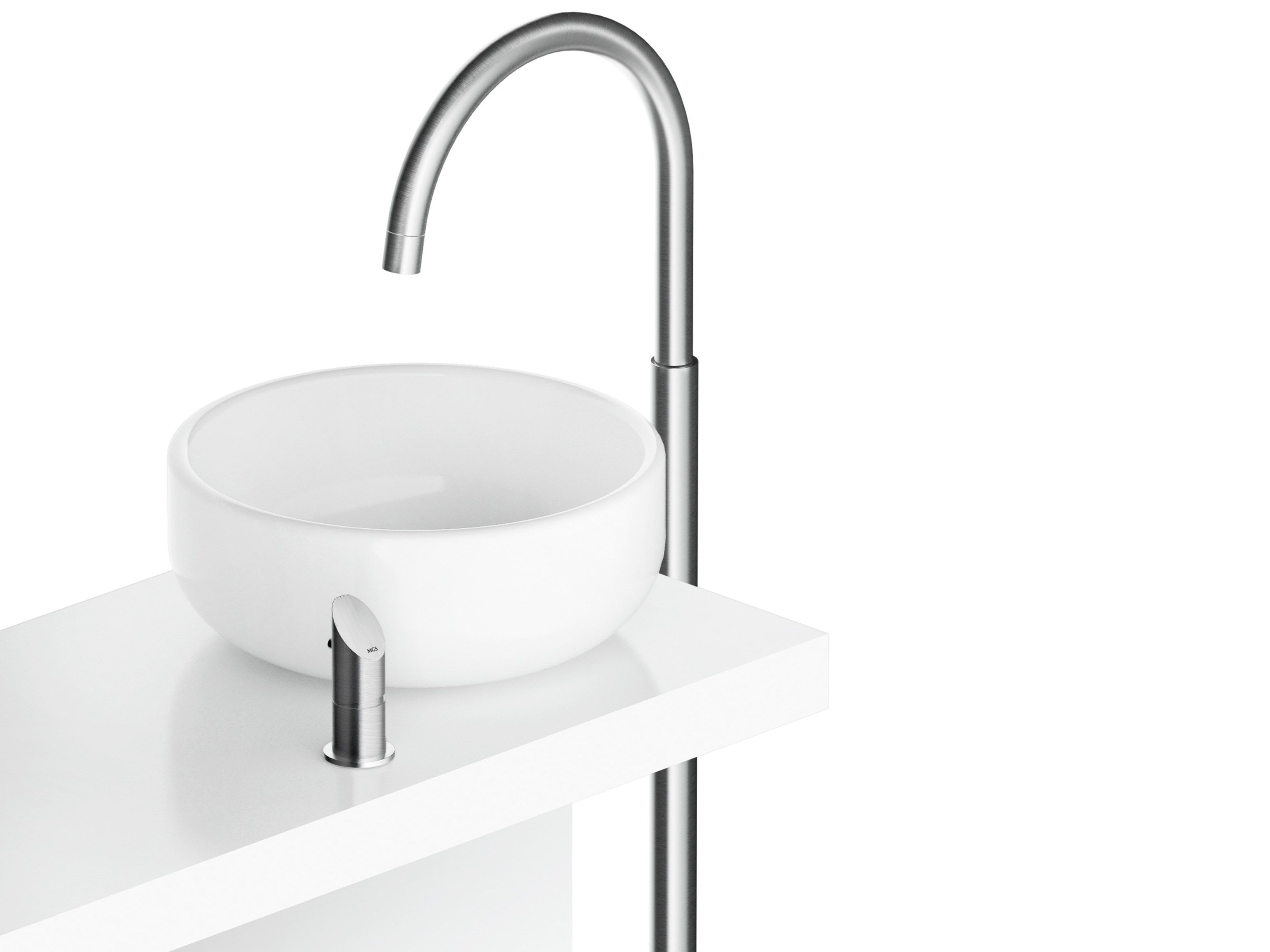 Однорычажный смеситель для раковины из нержавеющей стали MGS ARCH-00137240 - Вид №2