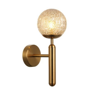 Бра со стеклянным плафоном янтарное Felis 2098/03/01W STILFORT FELIS 00-3930740 Бронза;коричневый