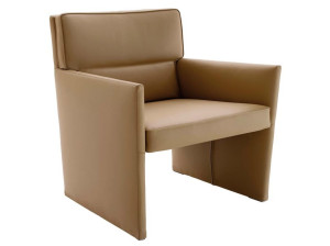 Кожаное кресло с подлокотниками