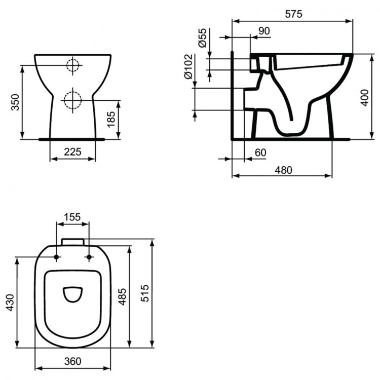 T467301 Напольный унитаз-соло Ideal Standard Ideal Standard i.life A  - Вид №5